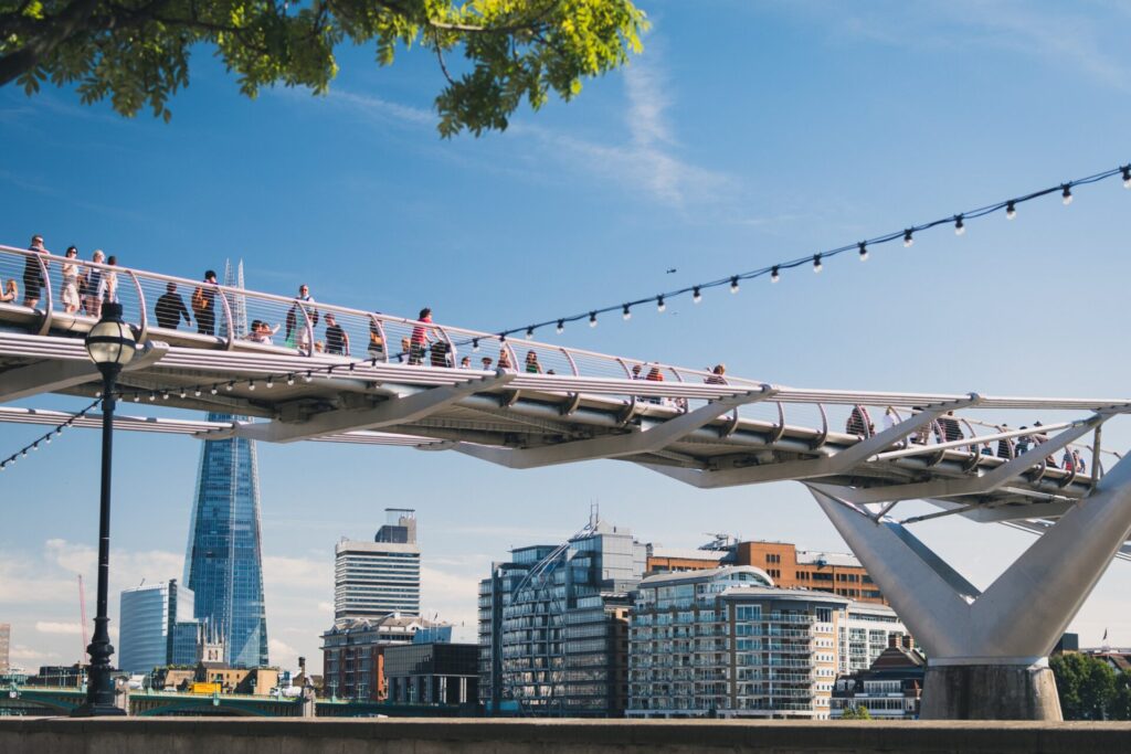 Vista do Londra dal Millenium Bridge 